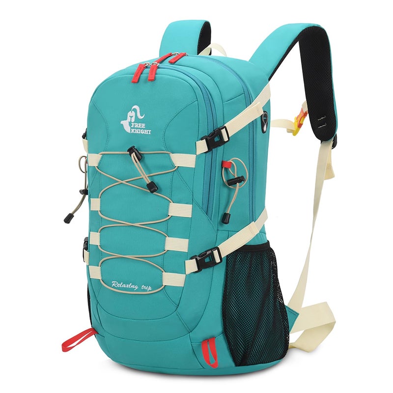Bseash 40L Waterproof Hiking Backpack with Rain Cover  Outdoor Sport Travel Bag Daypack for Camping Climbing Skiing Cycling (Greenish-blue) - Image 1